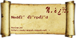 Nedó Árpád névjegykártya